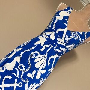 Lilly Pulitzer Nautical Print V-neck Maxi Dress - size XS